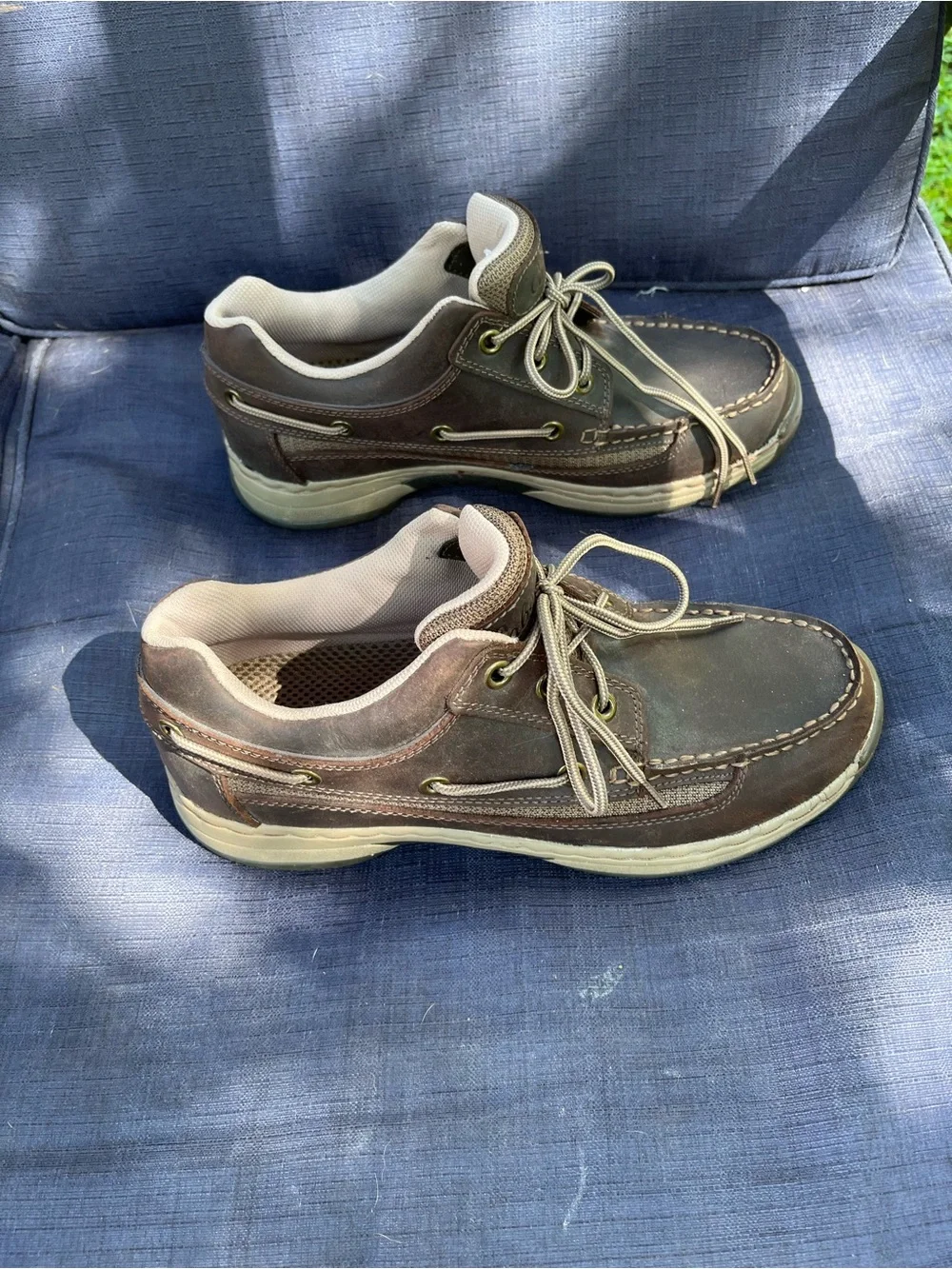 Cabela's Men's Brown Leather Boat Shoes